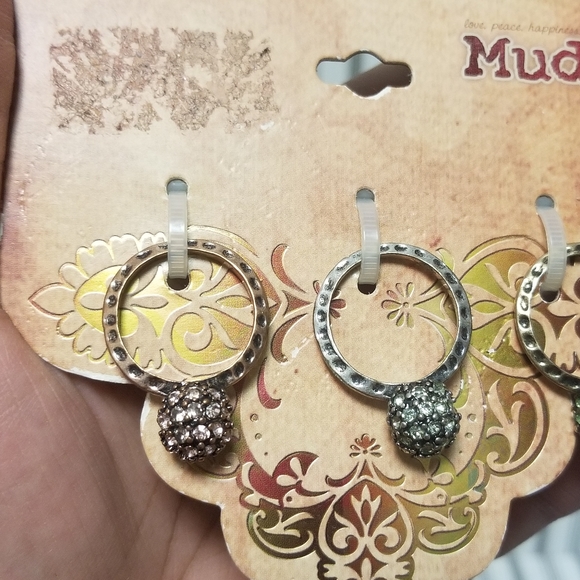NWTS Kohl’s Mudd 90's Stackable Rhinestone Ball Pack of Three Ring Set | Size 8 - Picture 2 of 4